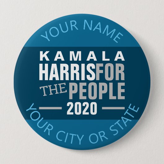Kamala Harris 2020 für die Leute-Abstimmung Button (Vorderseite)