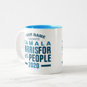 Kamala Harris 2020 für die Zweifarbige Tasse (Vorderseite Links)
