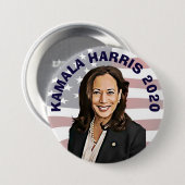 Kamala Harris 2020 Präsidentschaftskandidat Button (Vorne & Hinten)