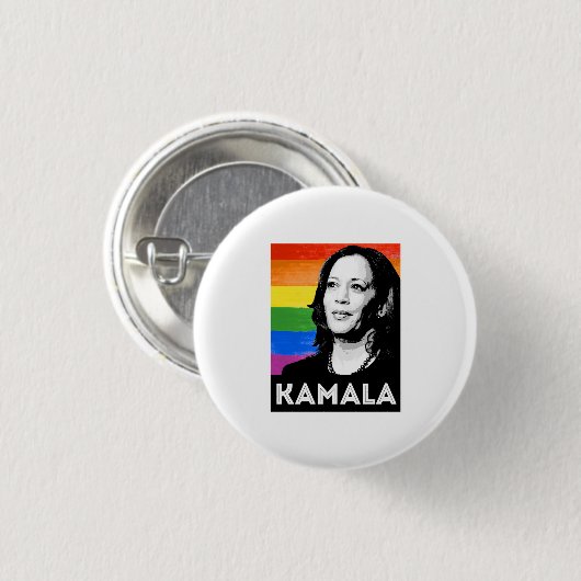 KAMALA HARRIS 2020 PRIDE POSTER BUTTON (Vorne & Hinten)