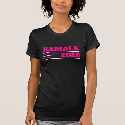 Kamala Harris 2020 Rosa und Weiß T-Shirt (Vorderseite)