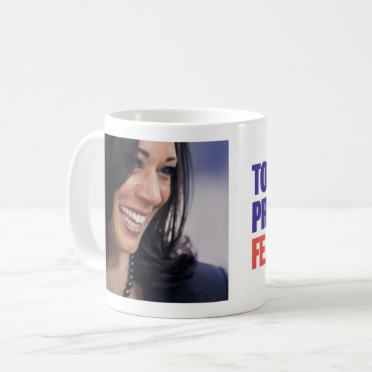 Kamala Harris 2020 starke prinzipientreue Kaffeetasse (Vorderseite Links)