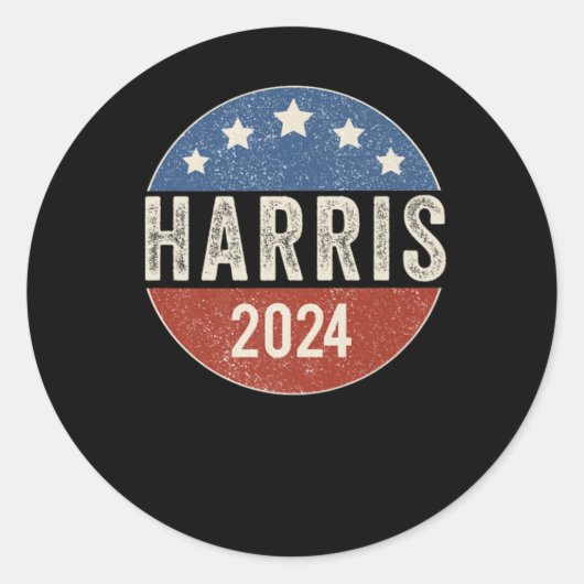 Kamala Harris 2024 1 Runder Aufkleber (Vorderseite)