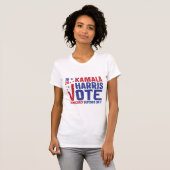 Kamala Harris 2024 Abstimmung "Demokratie hängt da T-Shirt (Vorne ganz)