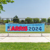 Kamala Harris 2024 Abstimmung gegen Rassismus Banner (Insitu)