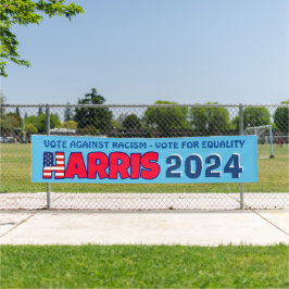 Kamala Harris 2024 Abstimmung gegen Rassismus Banner