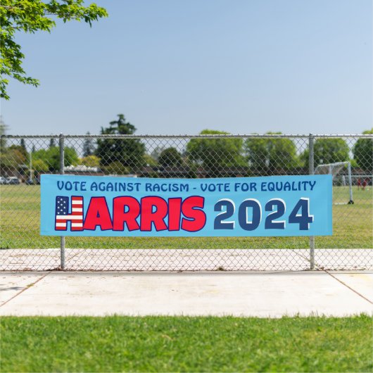 Kamala Harris 2024 Abstimmung gegen Rassismus Banner (Insitu)