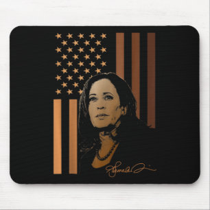 Kamala Harris 2024 Amerikanische Flagge Frau Präsi Mousepad