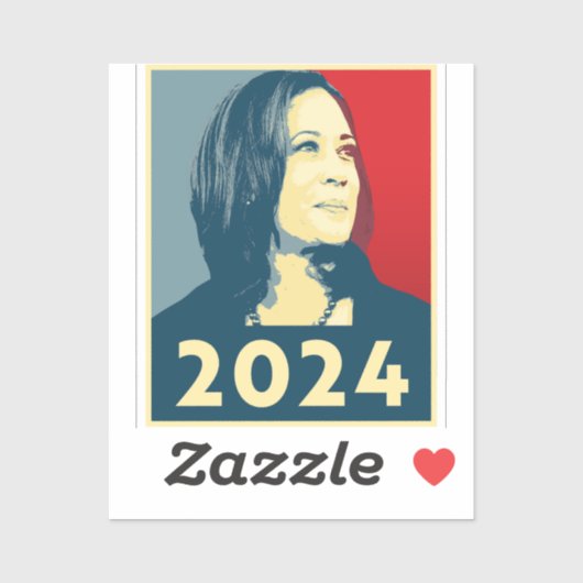 Kamala Harris 2024 Aufkleber (Blatt)