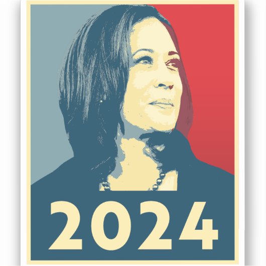 Kamala Harris 2024 Aufkleber (Vorderseite)