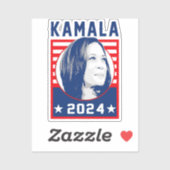 Kamala Harris 2024 Aufkleber (Blatt)