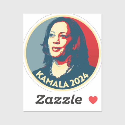 Kamala Harris 2024 Aufkleber (Blatt)