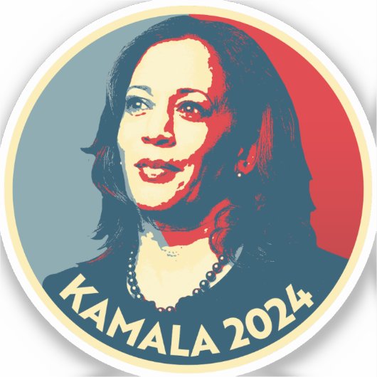 Kamala Harris 2024 Aufkleber (Vorderseite)