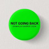 Kamala harris 2024 benutzerdefinierter Neon nicht  Button (Vorderseite)