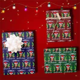 Kamala Harris 2024 Blauer Weihnachten Geschenkpapier Set