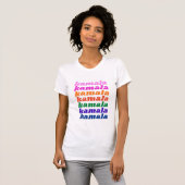 Kamala Harris 2024 Bright farbenfrohe Typografie T-Shirt (Vorne ganz)