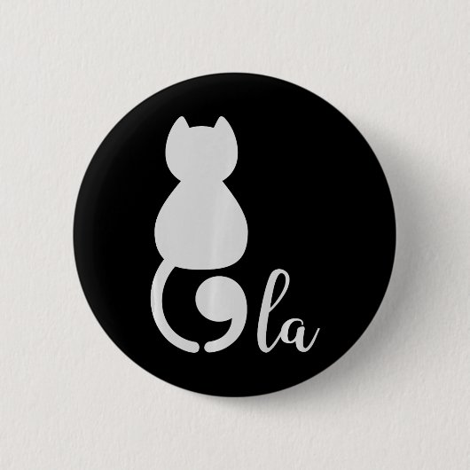 Kamala Harris 2024 Cat Lady President Comma La Fun Button (Vorderseite)