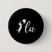 Kamala Harris 2024 Cat Lady President Comma La Fun Button (Vorderseite)