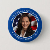 Kamala Harris 2024 Collectible Keepake Foto Button (Vorderseite)