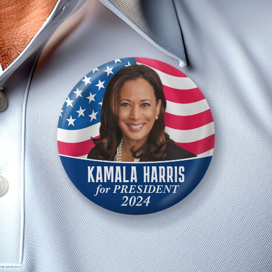 Kamala Harris 2024 - Design für klassische Fotos Button