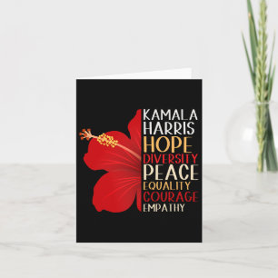 Kamala Harris 2024 Election Hope Equality Hibiskus Karte