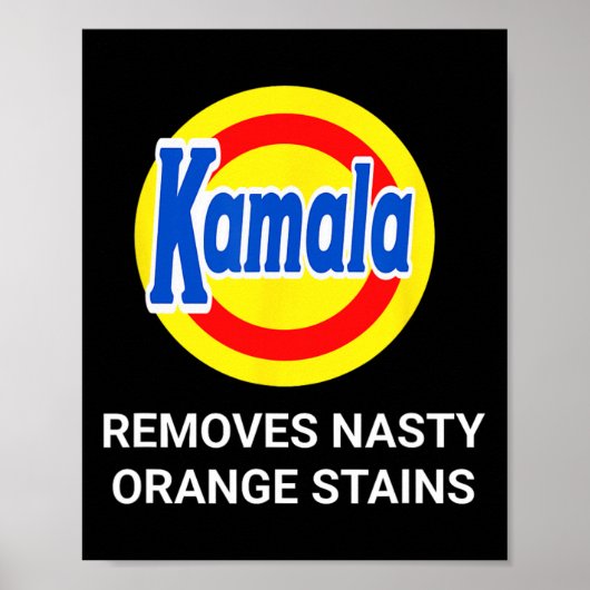 Kamala Harris 2024 entfernt Ekligen Orangenhahn Poster (Vorne)
