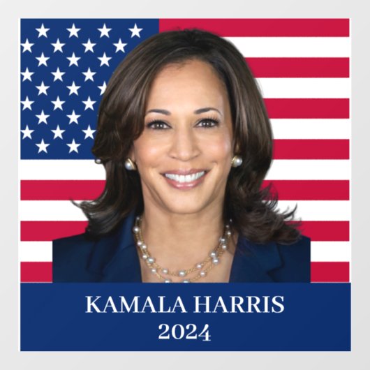 Kamala Harris 2024 Fensteraufkleber (Blatt)