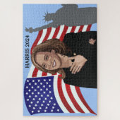 Kamala Harris 2024 Flag Statue of Liberty Puzzle (Vertikal)