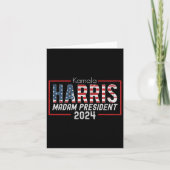 Kamala Harris 2024 Frau Präsidentin Election Costu Karte (Vorderseite)