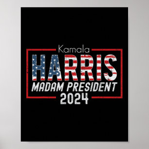 Kamala Harris 2024 Frau Präsidentin Election Costu Poster