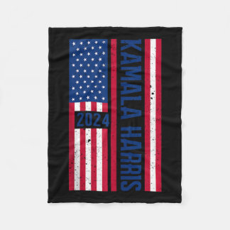 Kamala Harris 2024 Frau Präsidentin Kamala 47 USA  Fleecedecke
