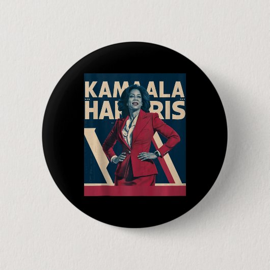Kamala Harris 2024 - Führende Kraft im Design Button (Vorderseite)
