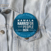 Kamala Harris 2024 für das Volk stimmen über Polit Button (Beispiel)