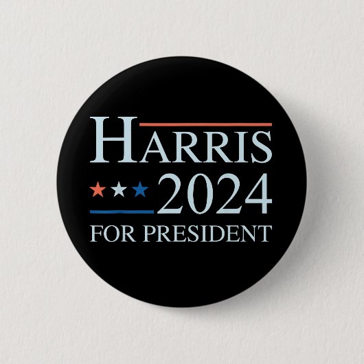 Kamala Harris 2024 für den Präsidenten Button (Vorderseite)