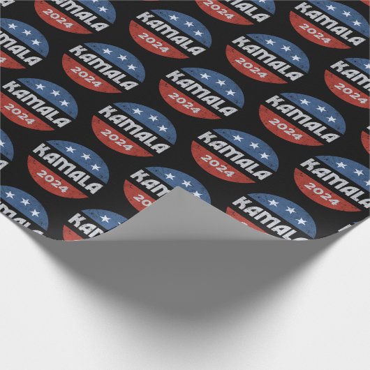 Kamala Harris 2024 für den Präsidenten Geschenkpapier (Ecke)
