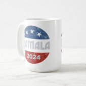 Kamala Harris 2024 für den Präsidenten Kaffeetasse (Vorderseite Links)