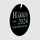 Kamala Harris 2024 für den Präsidenten Ornament (Vorderseite)