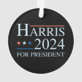 Kamala Harris 2024 für den Präsidenten Ornament (Rückseite)