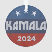 Kamala Harris 2024 für den Präsidenten Ornament (Rückseite)