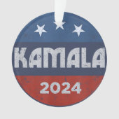 Kamala Harris 2024 für den Präsidenten Ornament (Vorderseite)