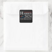 Kamala Harris 2024 für den Präsidenten Quadratischer Aufkleber (Tasche)