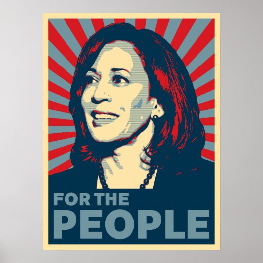 kamala Harris 2024 für die Menschen hoffen Poster (Vorne)