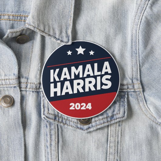 Kamala Harris 2024 für die Präsidentschaftswahl Button (Beispiel)