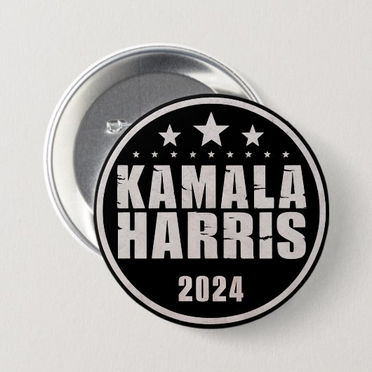 Kamala Harris 2024 für die Präsidentschaftswahl Button (Vorne & Hinten)