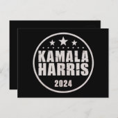 Kamala Harris 2024 für die Präsidentschaftswahl Postkarte (Vorne/Hinten)