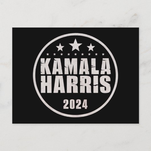 Kamala Harris 2024 für die Präsidentschaftswahl Postkarte (Vorderseite)