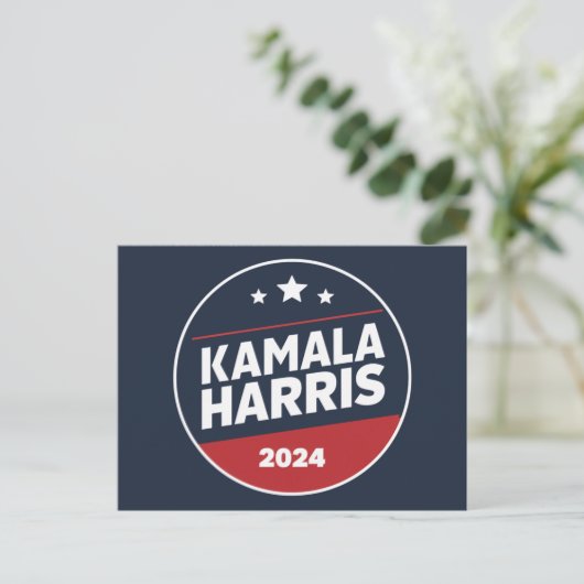 Kamala Harris 2024 für die Präsidentschaftswahl Postkarte (Stehend Vorderseite)