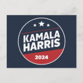 Kamala Harris 2024 für die Präsidentschaftswahl Postkarte (Vorderseite)