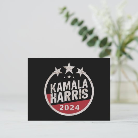 Kamala Harris 2024 für die Präsidentschaftswahl Postkarte (Stehend Vorderseite)