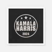 Kamala Harris 2024 für die Präsidentschaftswahl Serviette (Vorderseite)